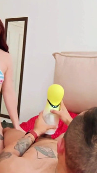 Stepmom Dressed as a Doll Makes Me Cum with Her Toy