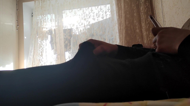 Auff: Masturbating at home in panties and watching porn