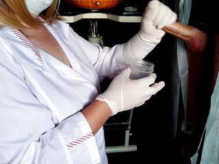 Our Fetish Life: Внезапно кончил на медсестру, принимая анализ спермы