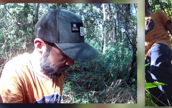 Stink HairyMale: Redneck Smoking in Woods and Jerk off at Home
