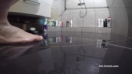 Aqua Pola: Shover scene after pee on my self video