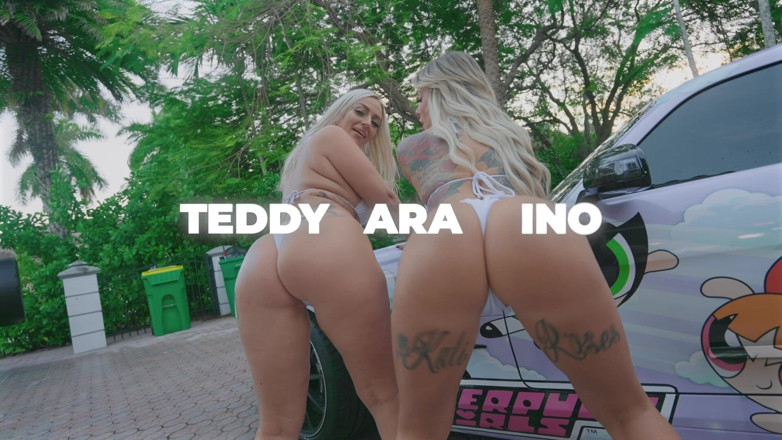 Teddy Tarantino: Kali roses ed elana Bunnz - orsacchiotto tarantino scopa all'autolavaggio