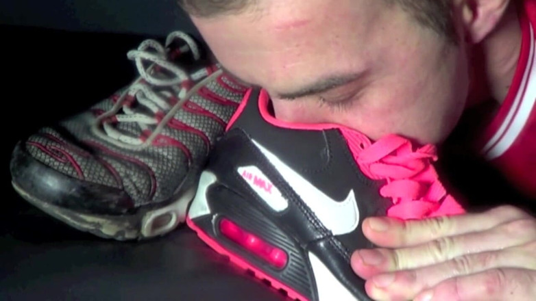 HUMLIATION AND SPANKING PORN: Sneaker humiliation with bad boy in a backroom
