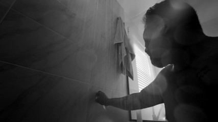 Ivan the Pleasure Dom: Straight Married Man Fucks Dildo in the Shower (part 1)