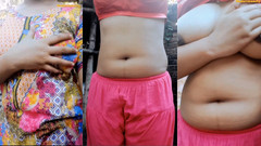 ModernBeauty: Krásná bangladéšská dívka ukazuje prsa a kundičku, když se koupala.