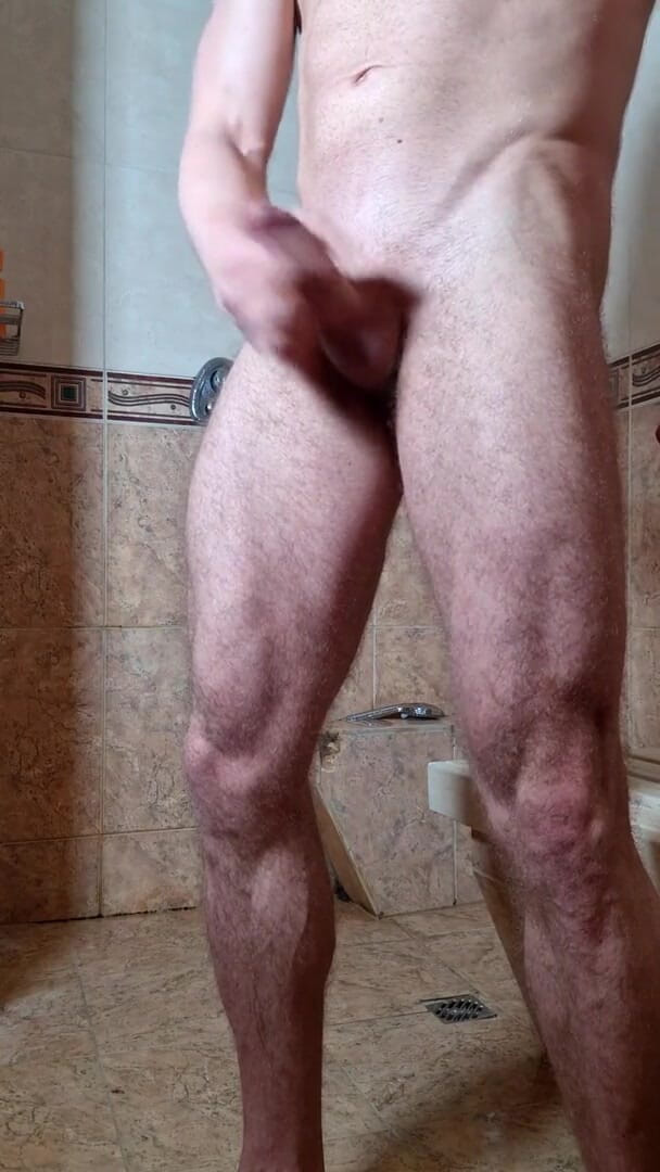 Martin Hard: Horny stud jerking off in shower