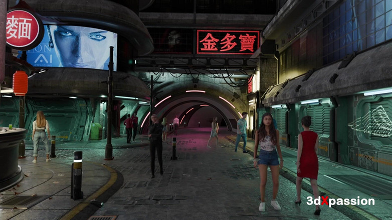 3dxpassion-transgender: Neon dreams 2077 - heißes cyberpunk futa fickt sexy mädchen - blowjob, Cowgirl,...