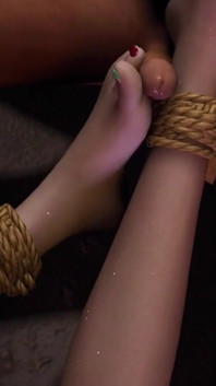 3D bbw hete cowgirl werd met een bandage vastgemaakt en heeft hardcore-seks