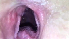 Watching my wife get used by huge dick shemale leaving her pussy gape lose thumbnail