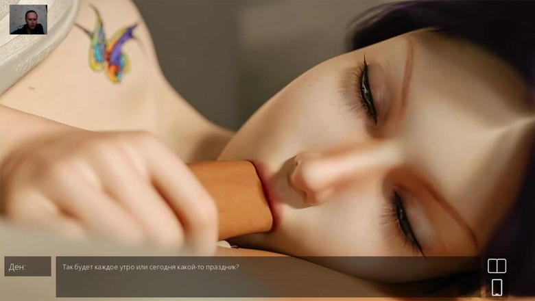 3DXXXTEEN2 Cartoon: Girl makes a morning blowjob to her boyfriend. Sucking cock...