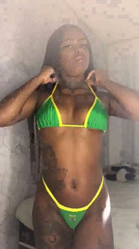 Czarna dziewczyna bikini fetysz