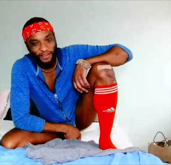 Kennie Jai: Hot Jerk off in Yellow Jock!