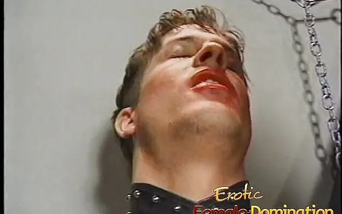 Erotic Female Domination: Spanked slave gets his dick tormented by naughty femdoms