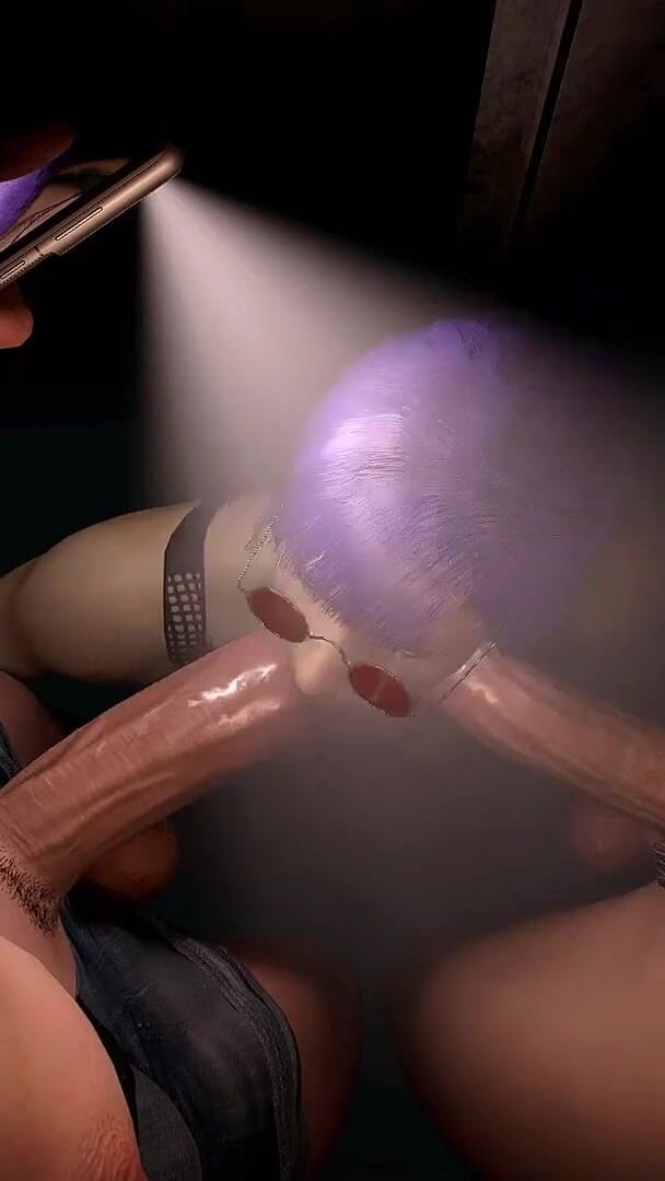 Femboy che succhia due cazzi di transessuali in bagno (Wraith Futa) Femboy Sucking Two Shemale Dicks in the Bathroom (Wraith Futa)