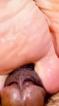I Made Him Cum Like Crazy with My Feet Best Footjob Ever He Was Watching My Pussy and Big Ass While I Giving Him Footjob
