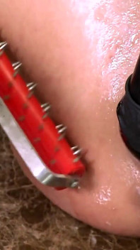 German BDSM Slave Gives Hand Fuck
