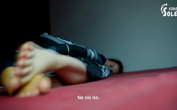 Czech Soles - foot fetish content: Home fairy creeping at Anna's feet in bed