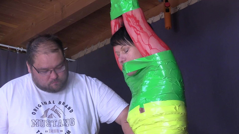 Yvette xtreme: Punčocháče Catsuit a lepené