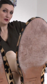 Leather Ballerina Soles Tasty and Leather Feet Sniffing, POV, JOI Lady Victoria Valente