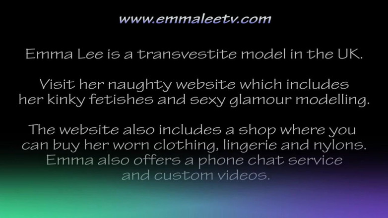 EmmaLeeTV - Nylon Fetish Tranny: Tranny děvka Emma Lee v černých punčochách