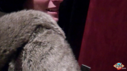 Cleo: Cleo sucks cock in a theater!!