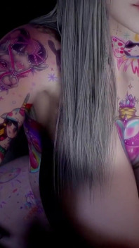 3D Huge Boobs Slut Show Her Perfect Tattoo
