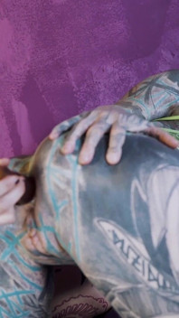 Anal Fuckmachine Destroys Cute Tattoo Girls Asshole - Lesbian Squirt Action