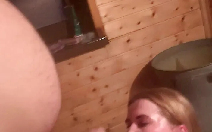 SugarNadya: I had to jerk off his fat dick in sauna