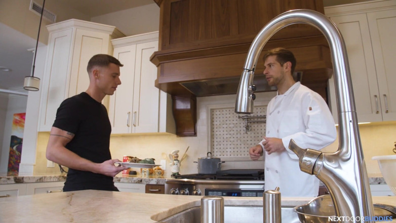 Next Door Studios: Servant can't cook so he fucks for his job - NextDoorBuddies