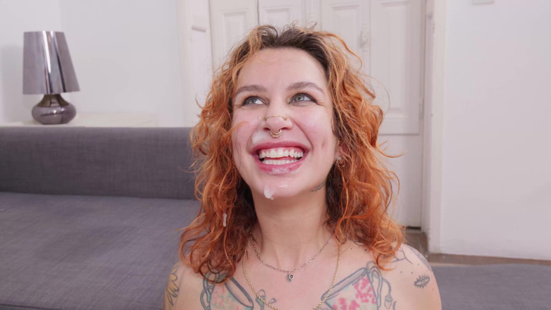 Max Cartel: Amateur Redhead Squirts All Over Before Taking a Facial