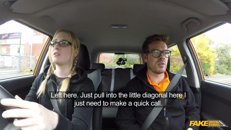 Fake Driving School: Fake Driving School - Naughty Student Satine Spark Blows Instructor for...