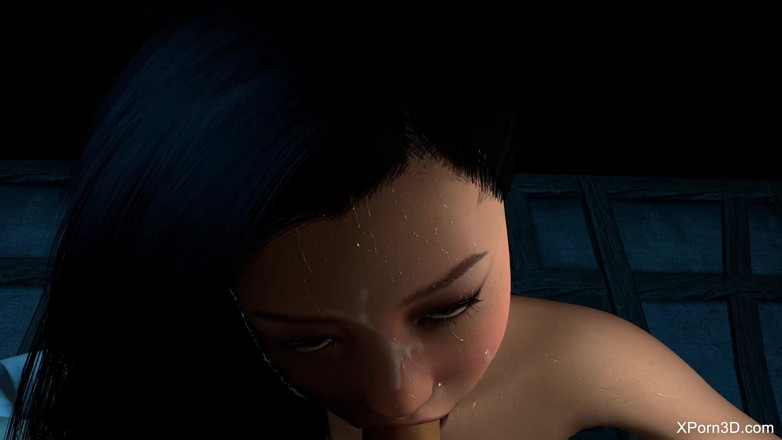 The Scenes: Трах грудастой с глубокой глоткой в рот, грязный минет, горячая азиатка