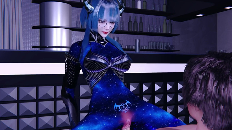 Why fuck so hard: 3D-schlampe, cosplay-model mit dicken möpsen zeigt ihr neues perfektes tattoo