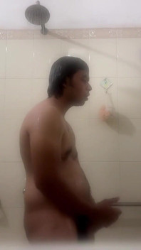 Young Desi Twink Gets Hard in the Shower