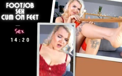 Marlene Moore: POV Footjob, Sexe, Éjaculation Sur Les Pieds | Faphouse