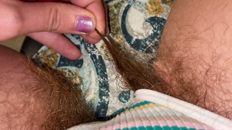 Cuteblonde666: Tufă de păr super groasă și lungă, plussy, prim-plan