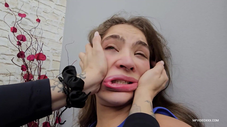 MF Dominance: Smashing the Stupid Teen's Face with Her Hands