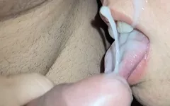 내 마누라의 입에 엄청난 사정, 맛있는 얼싸