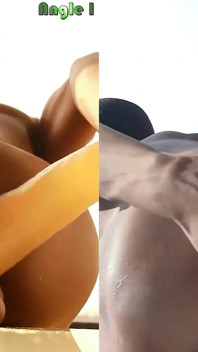 Dildo besar ternganga dubur saya di bawah matahari - dj buttpussy