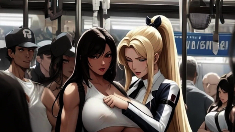 Spicy Toons: Tifa принимает поезд 2