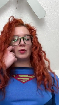 Evil Supergirl's Ass Worship, Blowjob, Pegging, and Facial for Powerless Superman