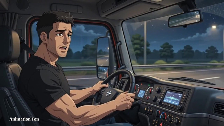 AnimationTon: ek trak draivar ne haeeve par ek larki ko lipht...