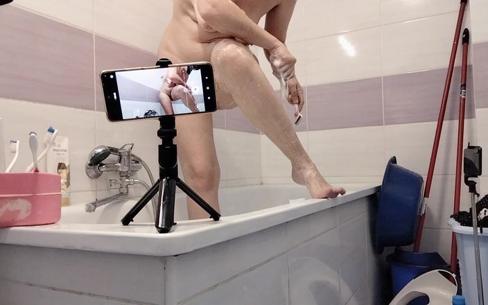 Amateur_MS: Sexy Latina Shaves Her Legs. Hairy Brunette Big Tits Big...