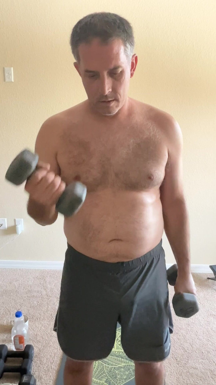 Duke Silver: Stretching and lifting weights