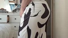 Wanking in My Wife's New Dress