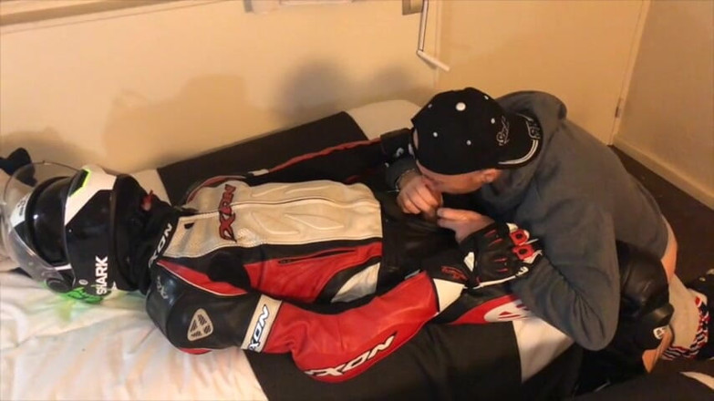 Gaybareback: Fucked by a straight by motorbike in hotel
