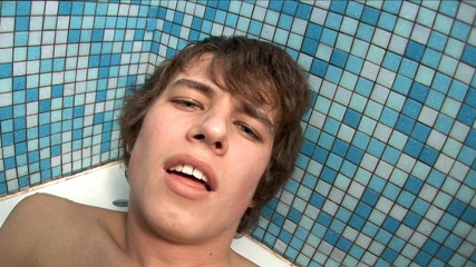 Gay Deluxe: Horny hot boy mastubating in the bathroom