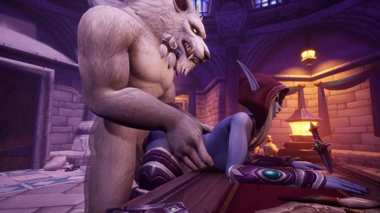 Wraith ward: Werewolf leva elfo noturno por trás