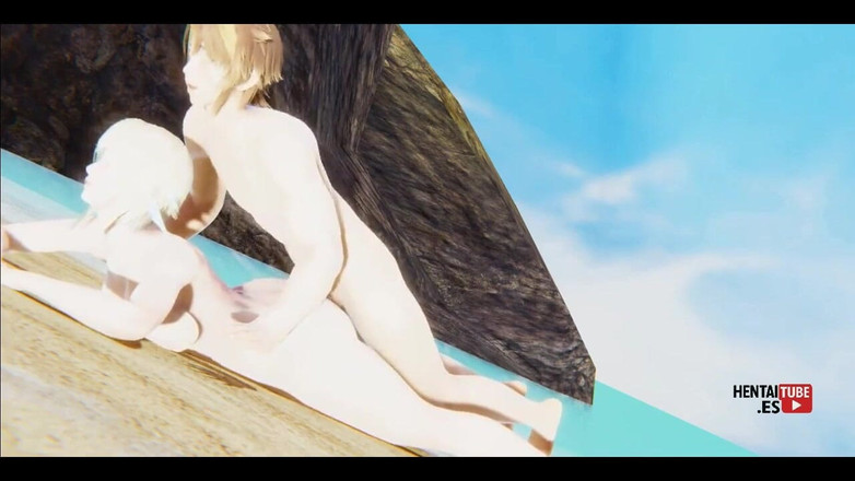 HentaiTubes: Genshin impact Hentai - Lumine viene scopata in spiaggia - asiatico giapponese...