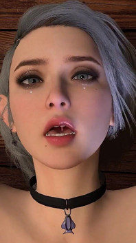 Elf tóc vàng nóng bỏng với bộ ngực to có một sự tôn sùng nô lệ